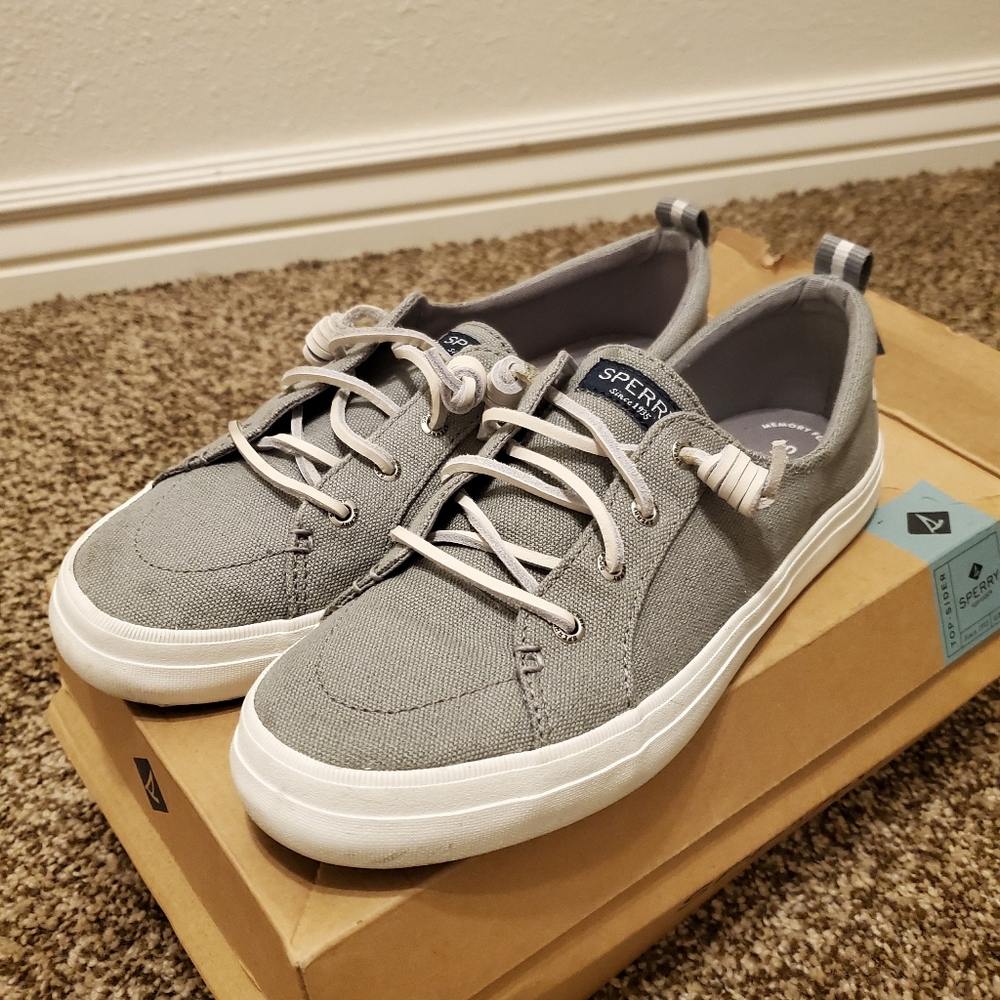 Sperry Crest Vibe Linen Gray